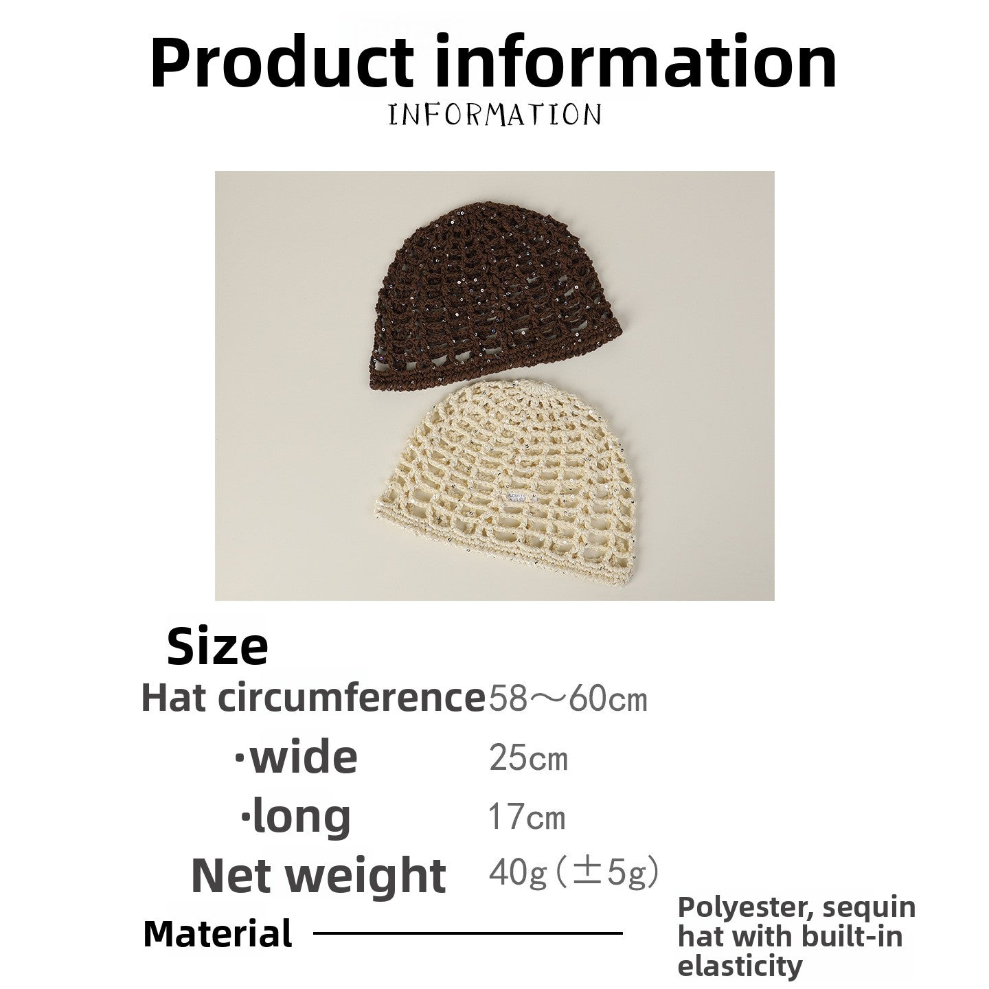 Solid Color Breathable Wool Cap For Women In Simple Style, Brimless Design With Hollow Out Craft, Made Of Polyester