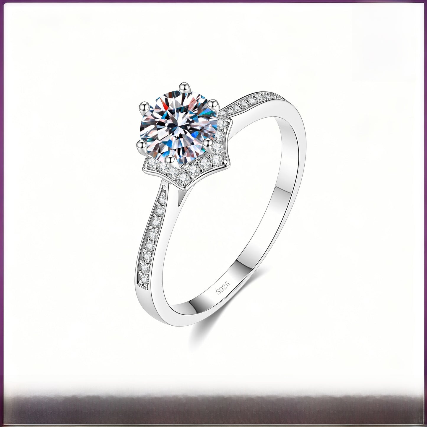 Simple Style 925 Sterling Silver Pendant With Moissanite Gem For Women, Perfect For Wedding In Spring And Summer