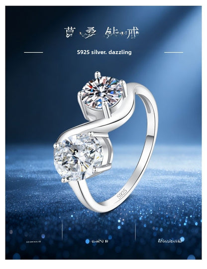 925 Sterling Silver Crown Pendant With Moissanite Inlay, Perfect For Spring And Summer