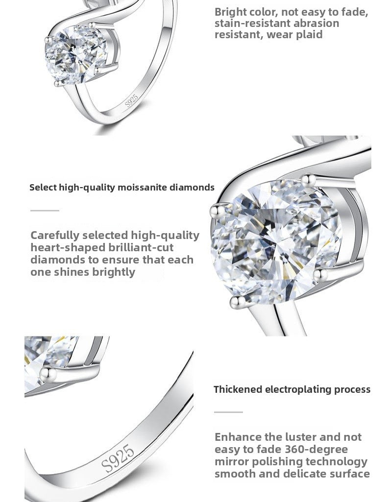925 Sterling Silver Crown Pendant With Moissanite Inlay, Perfect For Spring And Summer