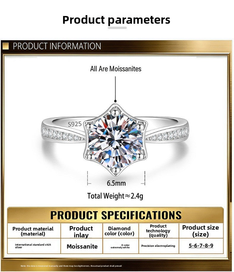 Simple Style 925 Sterling Silver Pendant With Moissanite Gem For Women, Perfect For Wedding In Spring And Summer