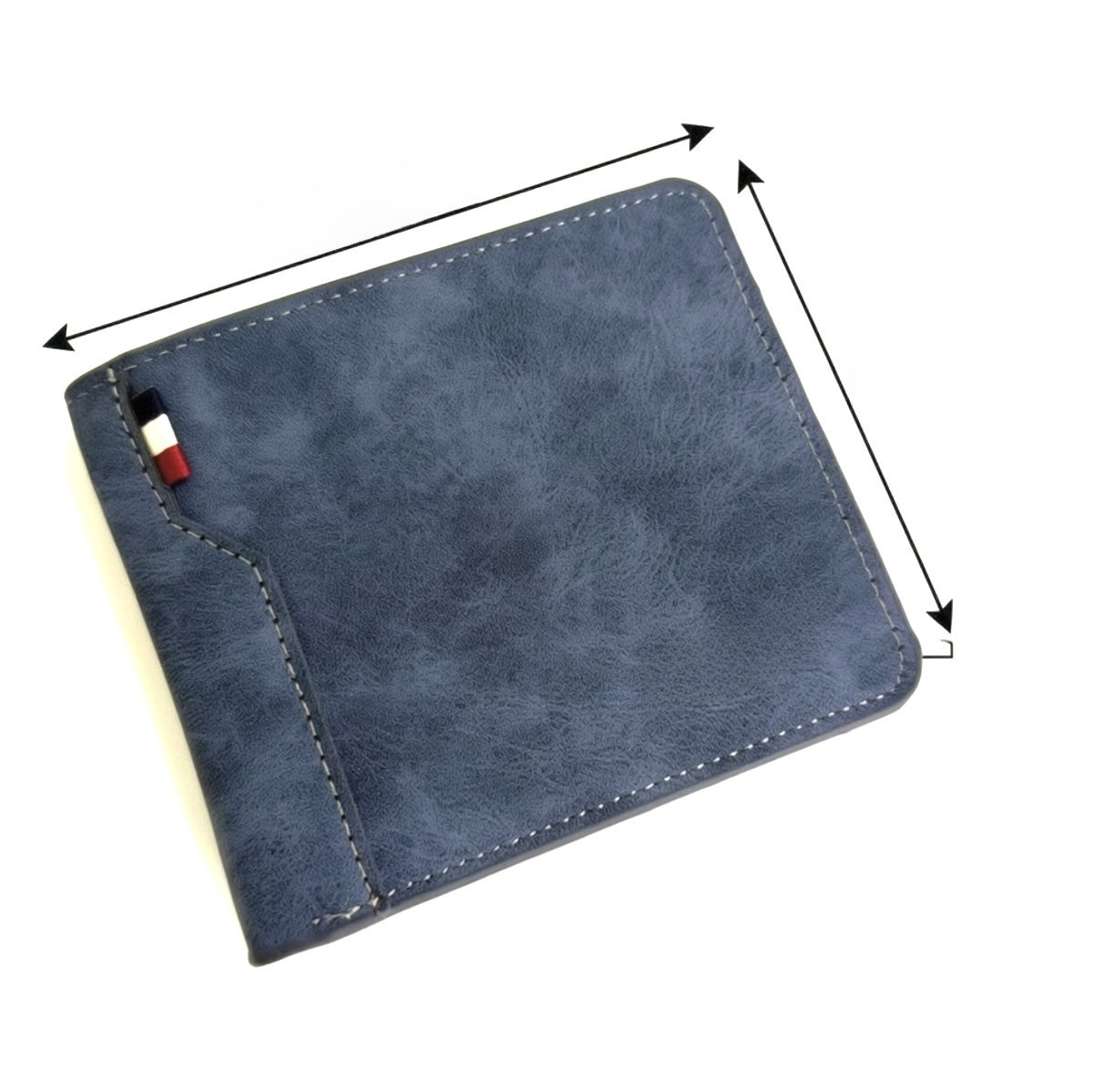 Men's Small PU Leather Wallet With Sewing Thread Detail, Wear-Resistant Design For Spring And Summer