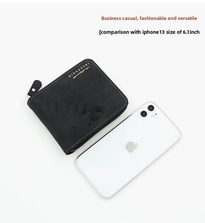 Men's PU Leather Card Holder With Chain Featuring Letter Pattern, Perfect For Summer