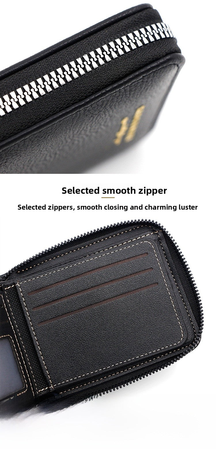 Men's Solid Color Small Wallet In PU Leather With Chain, Perfect For Summer