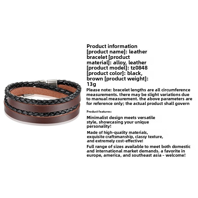 Geometric PU Leather Bracelets With Electroplated Finish, Unisex Design Perfect For Travel