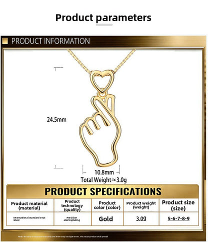 Heart Shape Pendant For Women In 925 Sterling Silver With Agate Inlay, Gold Finish, Perfect For Summer