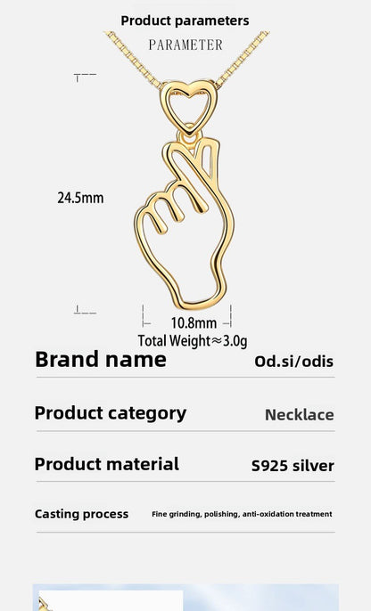 Heart Shape Pendant For Women In 925 Sterling Silver With Agate Inlay, Gold Finish, Perfect For Summer