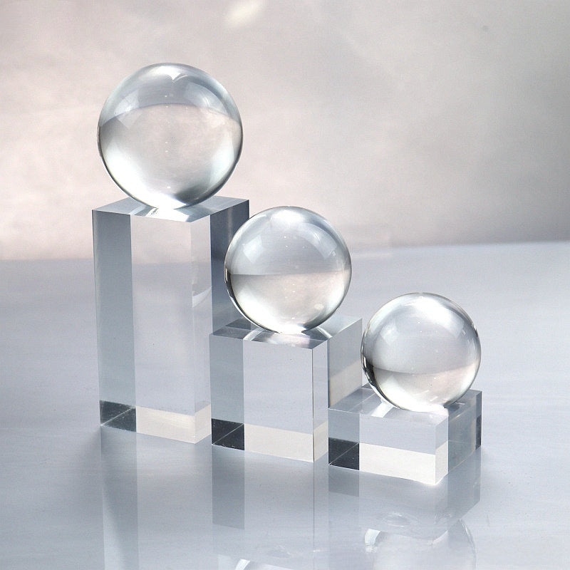 3 Pieces Set Artistic Acrylic Jewelry Rack With Spray Paint Finish For Elegant Display