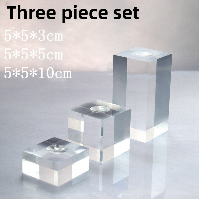 3 Pieces Set Artistic Acrylic Jewelry Rack With Spray Paint Finish For Elegant Display