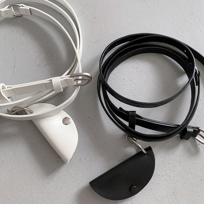 Sweet Style Women’s PU Leather Belt With Alloy Pin Buckle In White