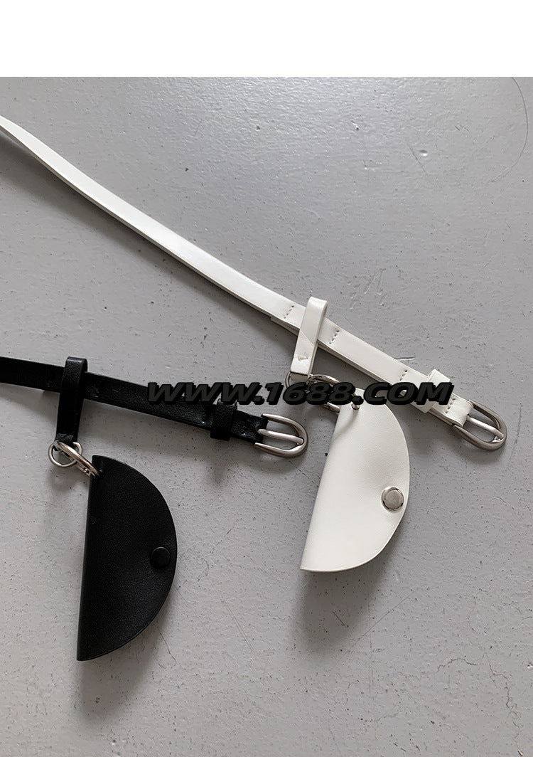 Sweet Style Women’s PU Leather Belt With Alloy Pin Buckle In White