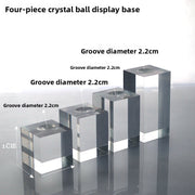 Transparent Four-piece Set with Grooved Base 4*4/5/6/8cm