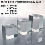 Transparent Three-piece Set with Grooved Base 4*4/5/6cm