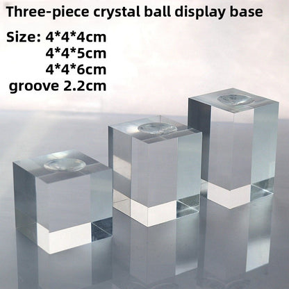 3 Pieces Set Artistic Acrylic Jewelry Rack With Spray Paint Finish For Elegant Display