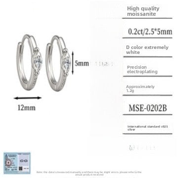 Eye Of Horus Unisex Earrings Featuring 925 Sterling Silver Ear Pins With White Moissanite Inlay