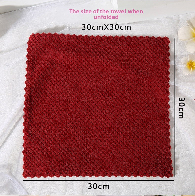 Coral Fleece Cake Towel In Polyester Fiber Featuring 32s Yarn Count And Quick Absorption In 5-10 Seconds