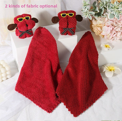 Coral Fleece Cake Towel In Polyester Fiber Featuring 32s Yarn Count And Quick Absorption In 5-10 Seconds