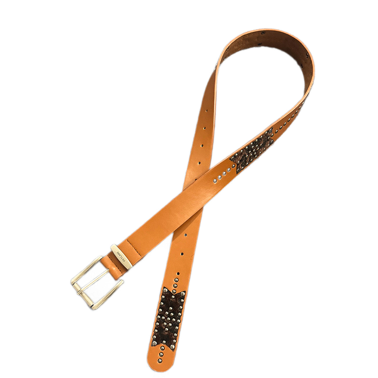 Women's Punk Fashion Belt With Zinc Alloy Pin Buckle, Brown PU Leather Strap