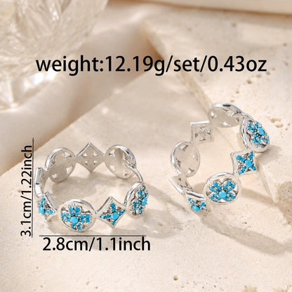 Lucky Heart Earrings For Women Featuring Electroplated Copper Studs With Artificial Gemstones