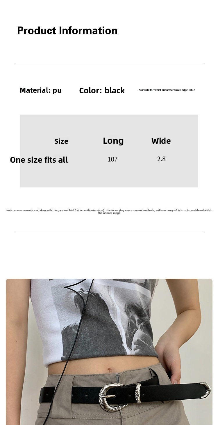 Women’s PU Leather Twist Belt With Alloy Pin Buckle, Stylish And Durable Accessory