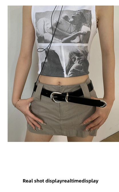 Women’s PU Leather Twist Belt With Alloy Pin Buckle, Stylish And Durable Accessory