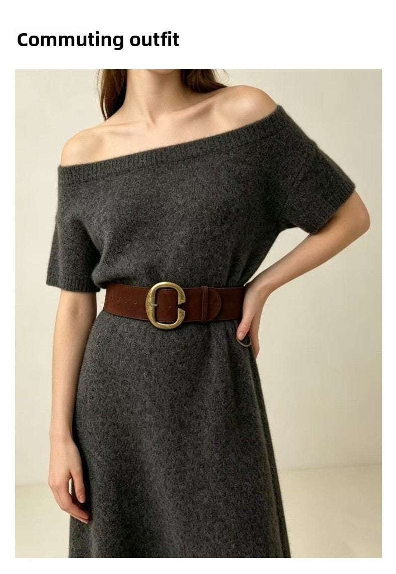 Retro Women’s Belt With Alloy Pin Buckle, Stylish And Durable Accessory