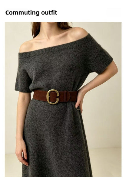 Retro Women’s Belt With Alloy Pin Buckle, Stylish And Durable Accessory