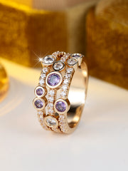 Imitation Gold Purple Diamond