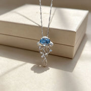 Blue Jellyfish Necklace