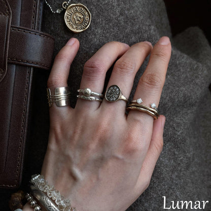 Retro Geometric Copper Rings For Women With Electroplated Gold Plating, Perfect For Business Occasions