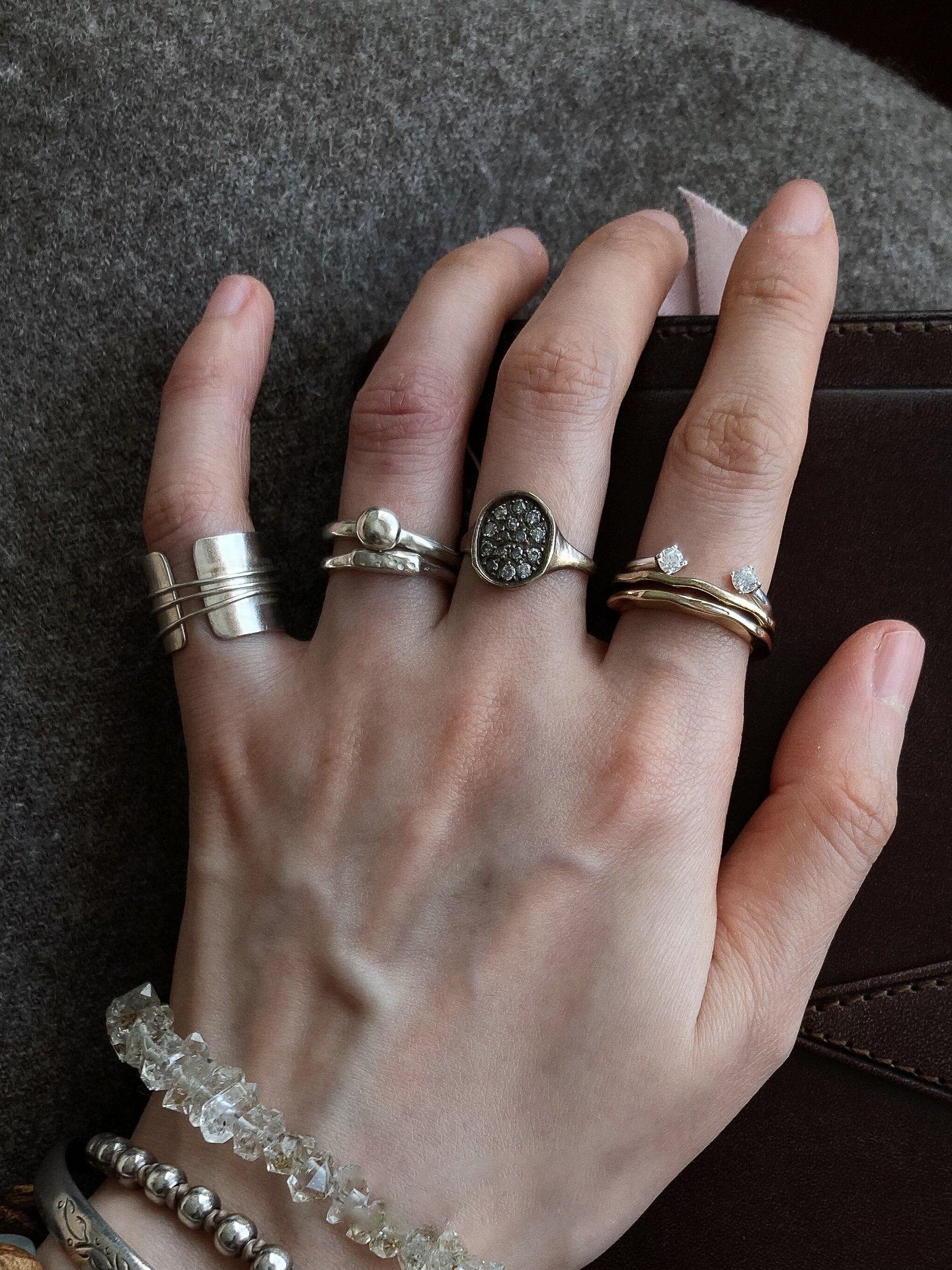 Retro Geometric Copper Rings For Women With Electroplated Gold Plating, Perfect For Business Occasions