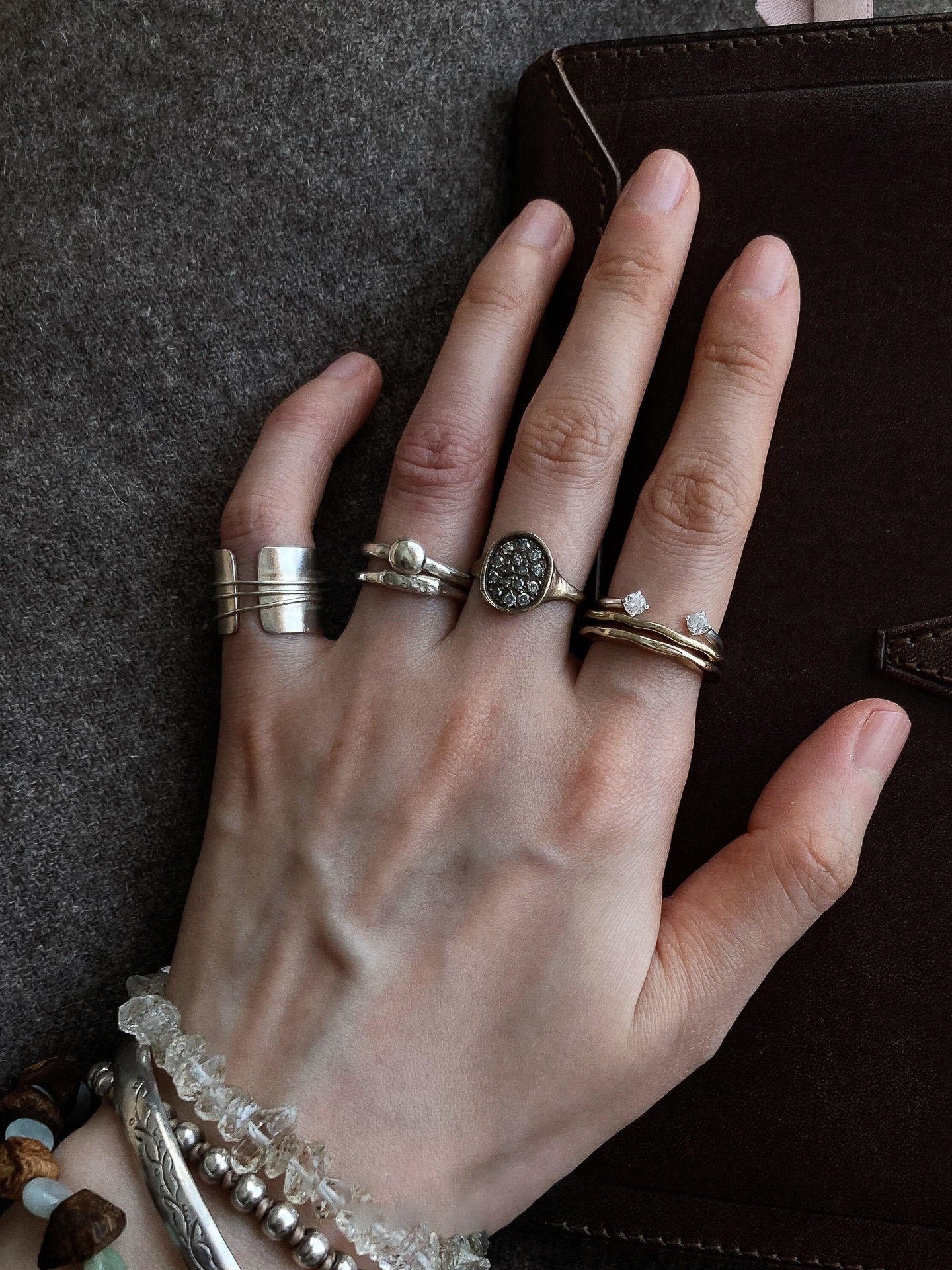 Retro Geometric Copper Rings For Women With Electroplated Gold Plating, Perfect For Business Occasions