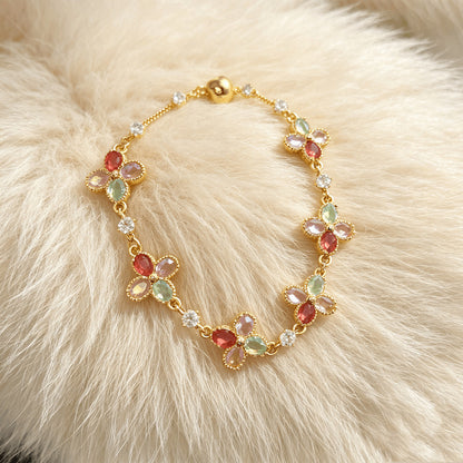 Luxurious Pearl Bracelet For Women With Copper Chain And Zircon Inlay Featuring Electroplated Gold Plating