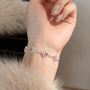 A8 Silver-colored Floral Pull-out Design, Approximately 25cm Long