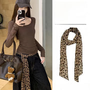 Leopard Print Silk Scarf, Thin Shawl, Sweet and Cool Style*hot Girl Style