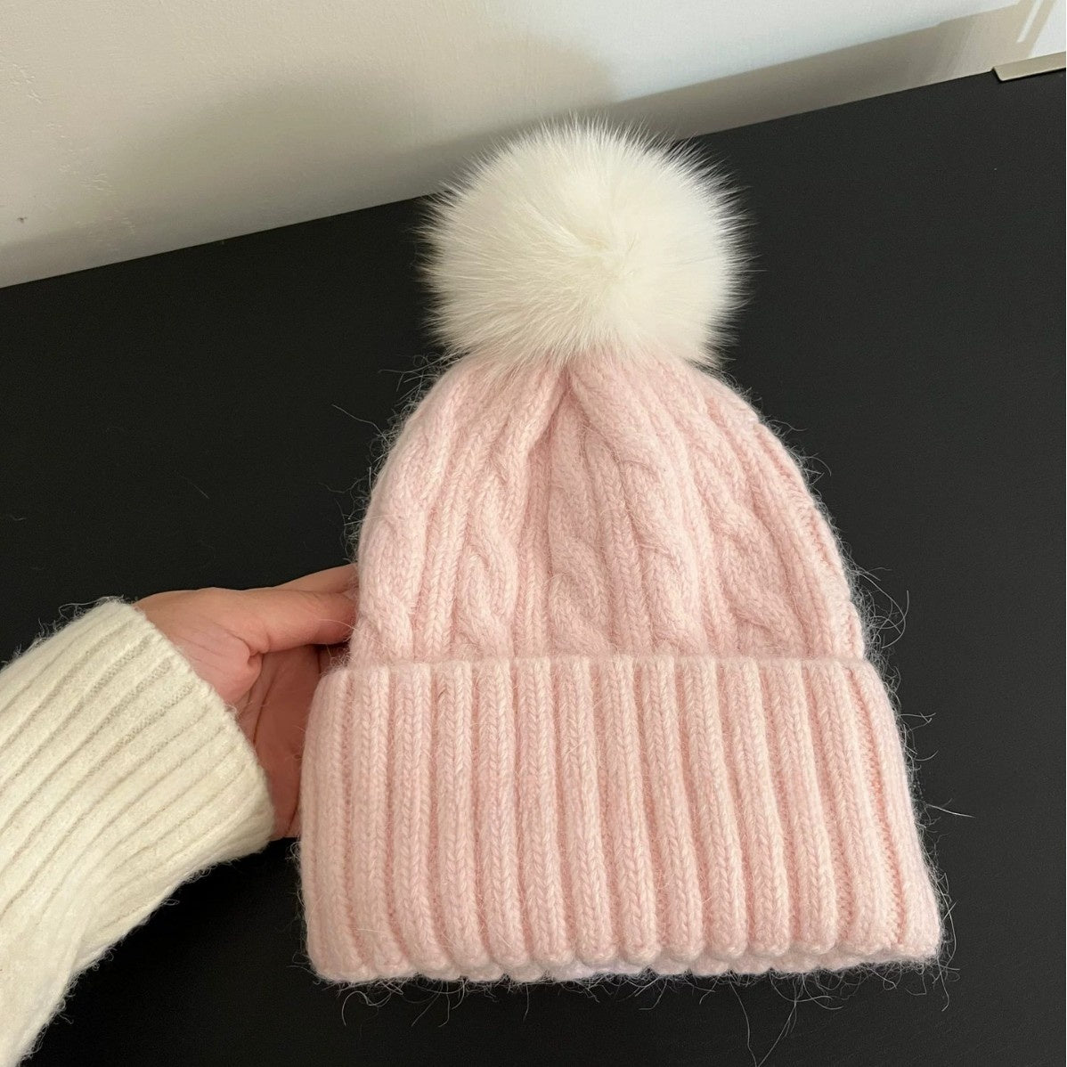 Warm Sweet Stripe Wool Cap Brimless Hat For Adults Featuring Cotton Material With Braid Craftsmanship