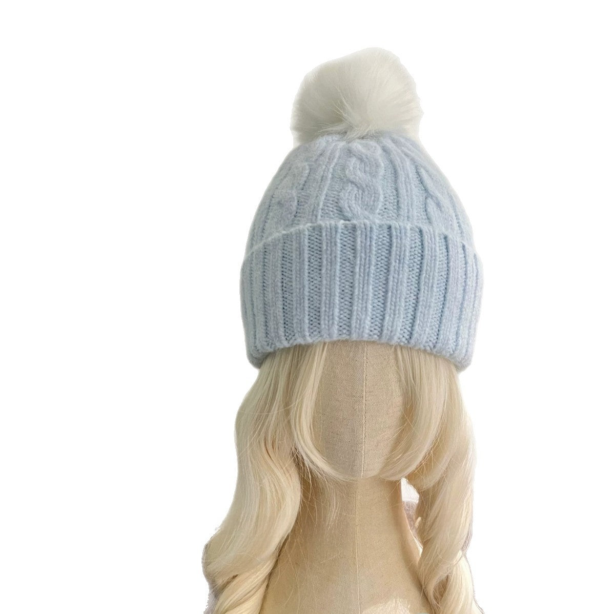 Warm Sweet Stripe Wool Cap Brimless Hat For Adults Featuring Cotton Material With Braid Craftsmanship
