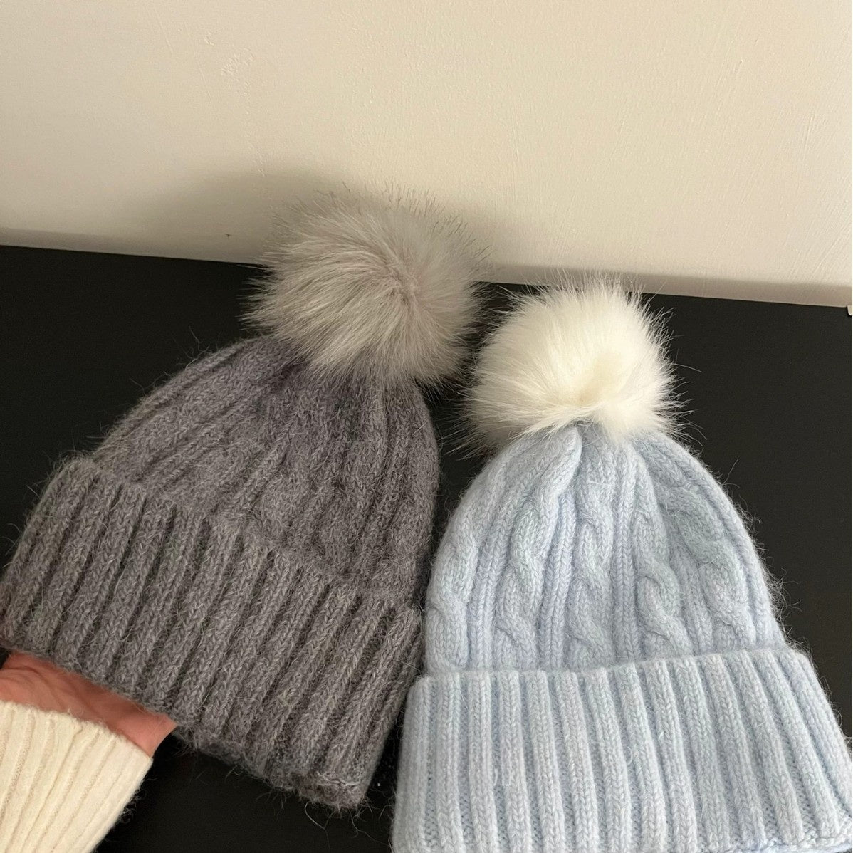 Warm Sweet Stripe Wool Cap Brimless Hat For Adults Featuring Cotton Material With Braid Craftsmanship
