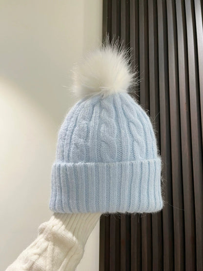 Warm Sweet Stripe Wool Cap Brimless Hat For Adults Featuring Cotton Material With Braid Craftsmanship