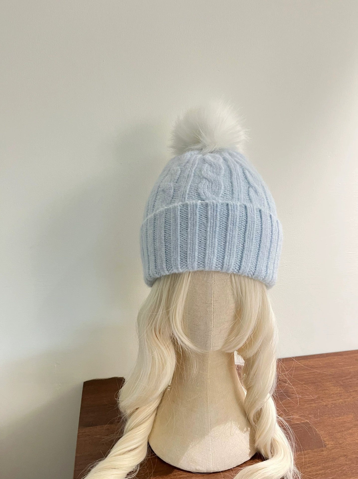 Warm Sweet Stripe Wool Cap Brimless Hat For Adults Featuring Cotton Material With Braid Craftsmanship