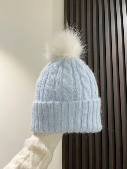 Warm Sweet Stripe Wool Cap Brimless Hat For Adults Featuring Cotton Material With Braid Craftsmanship