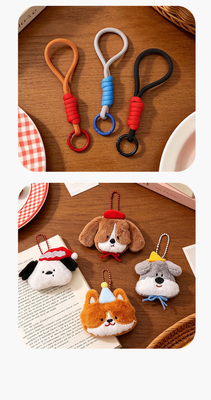 Christmas Dog Plush Bag Charm Key Chain, Soft And Cute Accessory For Bags