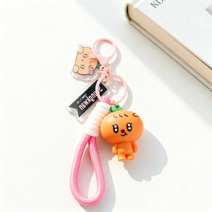 3 Pieces Set Cartoon Style Silica Gel Key Chains For New Year, Perfect Graduation Gift