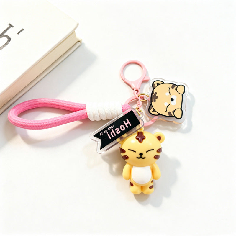 3 Pieces Set Cartoon Style Silica Gel Key Chains For New Year, Perfect Graduation Gift