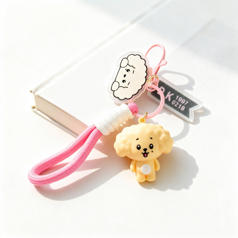 3 Pieces Set Cartoon Style Silica Gel Key Chains For New Year, Perfect Graduation Gift