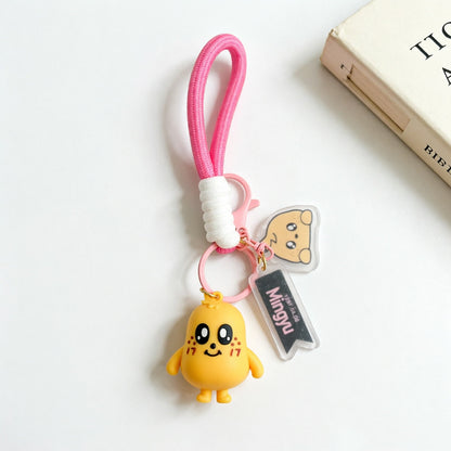 3 Pieces Set Cartoon Style Silica Gel Key Chains For New Year, Perfect Graduation Gift