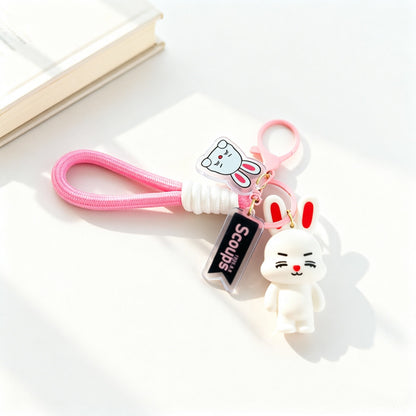 3 Pieces Set Cartoon Style Silica Gel Key Chains For New Year, Perfect Graduation Gift