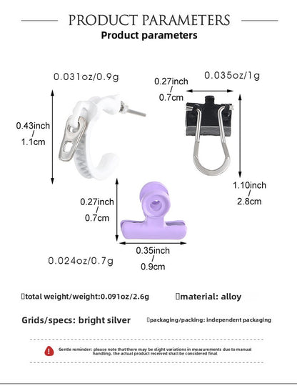 Round Stud Earrings For Women In Novelty Style Featuring Alloy Material And 304 Stainless Steel Ear Pins