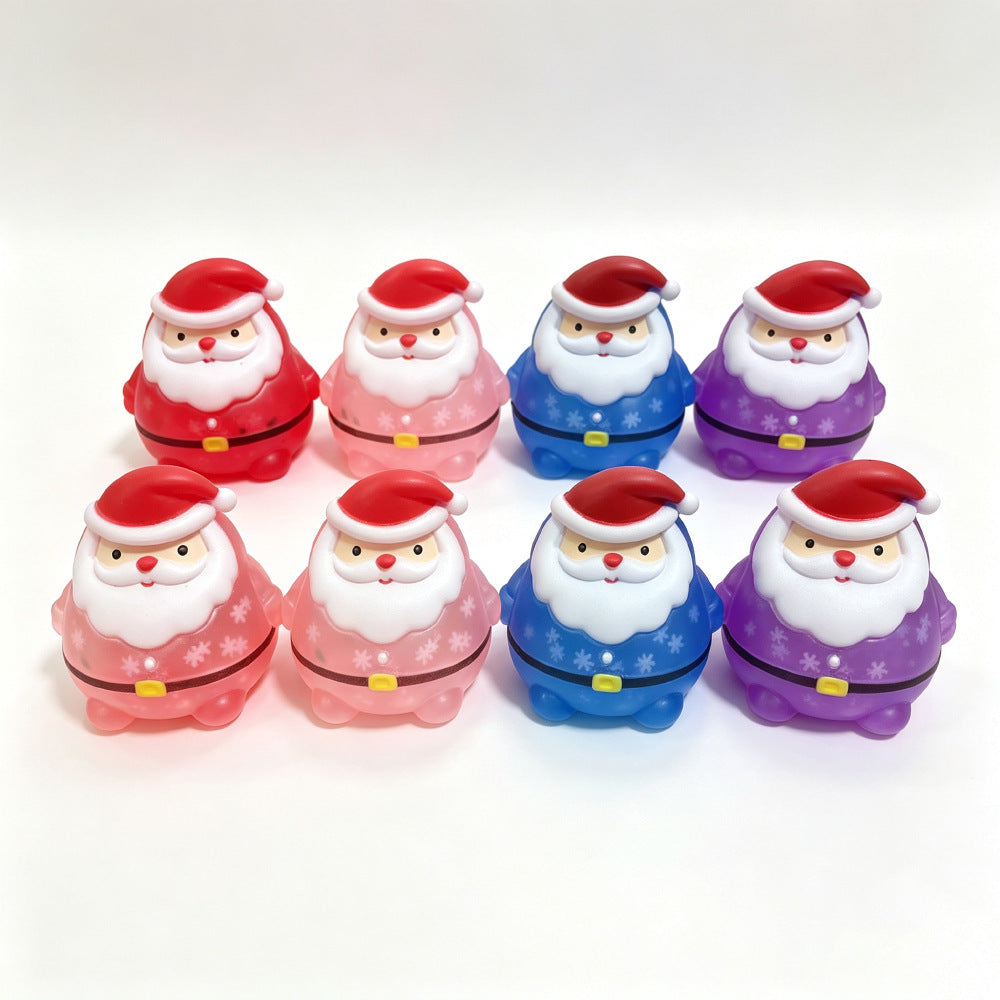 Cute Purple Santa Claus Christmas Squishy Toy Made Of Soft TPR, Perfect Stress Relief Toy For Holiday Fun