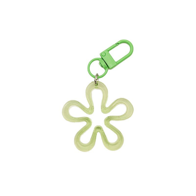 Transparent Acrylic Flowers Key Chains For New Year Celebration